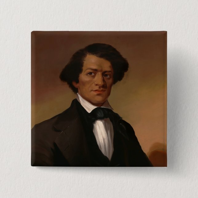 Fr3d3rick Bailey Douglass: Civil Rights Legend   2 Inch Square Button (Front)