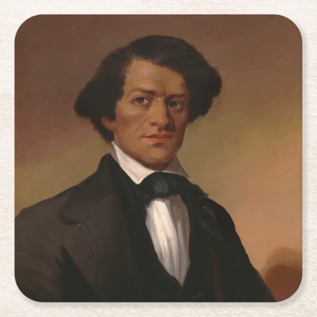Fr3d3rick Bailey Douglass: Civil Rights Legend   Square Paper Coaster (Front)