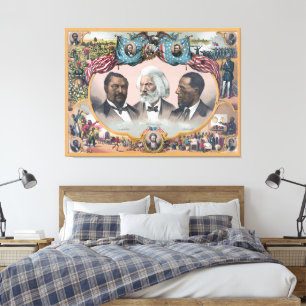Fr3d3rick Bailey Douglass with Black Abolitionist  Canvas Print