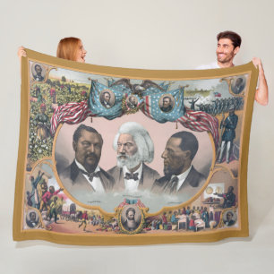 Fr3d3rick Bailey Douglass with Black Abolitionist Fleece Blanket