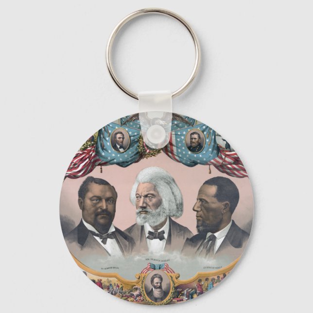 Fr3d3rick Bailey Douglass with Black Abolitionist  Keychain (Front)
