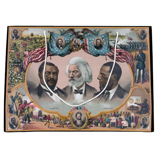 Fr3d3rick Bailey Douglass with Black Abolitionist  Large Gift Bag (Front)