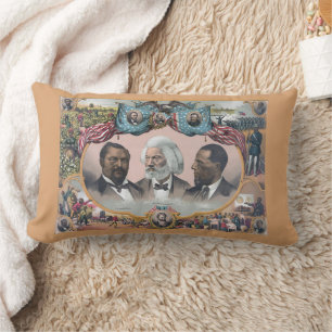 Fr3d3rick Bailey Douglass with Black Abolitionist  Lumbar Pillow