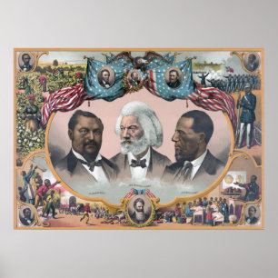 Fr3d3rick Bailey Douglass with Black Abolitionist  Poster
