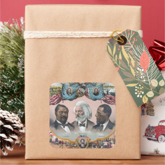 Fr3d3rick Bailey Douglass with Black Abolitionist  Square Sticker