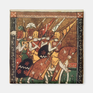 Fr 9084 f.20v: Knights on horseback Magnet
