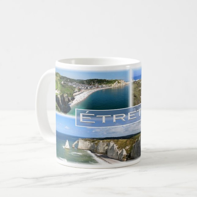 FR France - Normandy -  Etretat - The cliffs - Coffee Mug (Front Left)