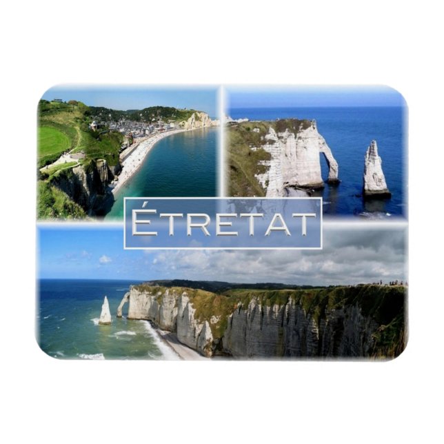 FR France - Normandy -  Etretat - The cliffs - Magnet (Horizontal)
