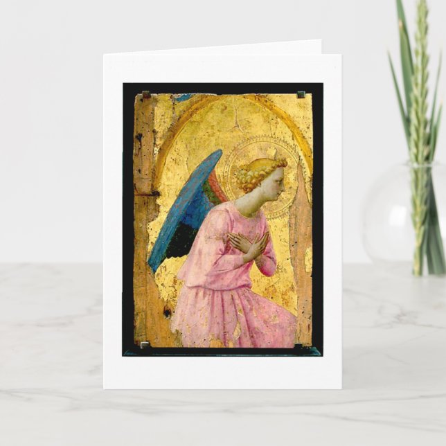 Fra Angelico Angel Christmas Greeting Card (Front)