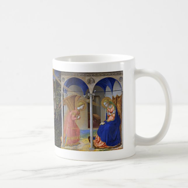 Fra Angelico , "The Virgin of the Annunciation" Coffee Mug (Right)