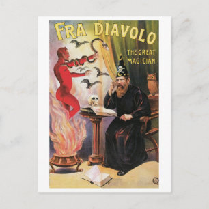 Fra Diavolo ~ The Great Magician Vintage Magic Act Postcard