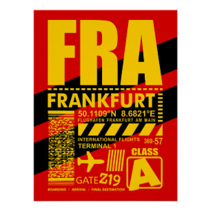 FRA Frankfurt Airport Poster