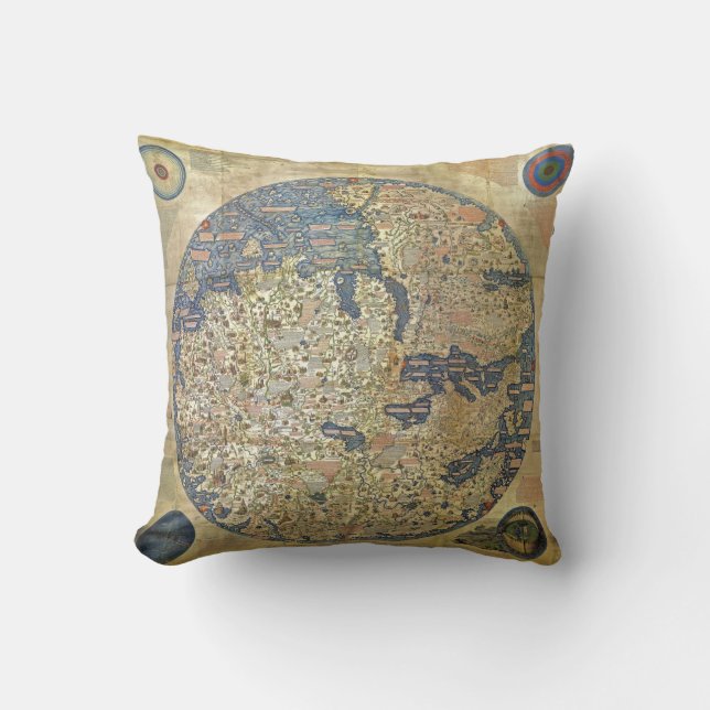 Fra Mauro Map Pillow (Front)