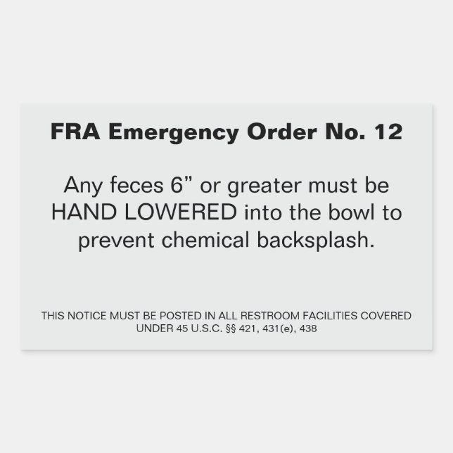 FRA Order Sticker (Front)