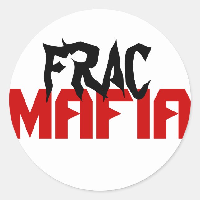 Frac mafia classic round sticker (Front)