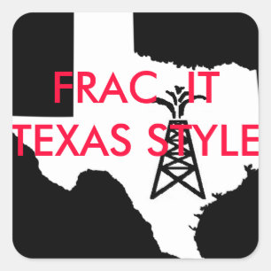 frac texas square sticker