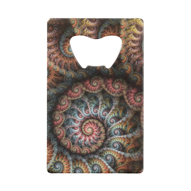 Fractal 04 Bottle Opener Wallet Bottle Opener (Front)