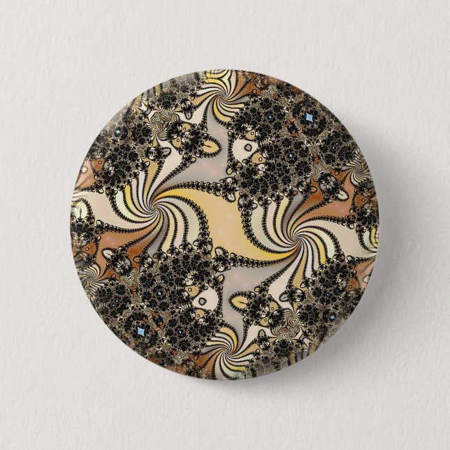 Fractal  2 inch round button (Front)