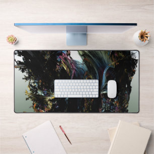 Fractal 3D Sci fi futuristic Hard Rock DeskM Desk Mat