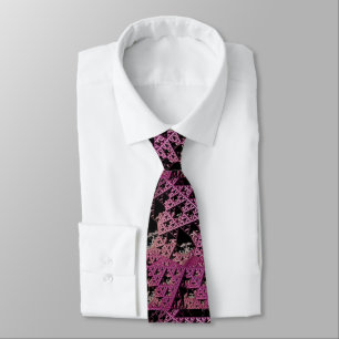 Fractal 3D Sci Fi Purple spacecraft Tie