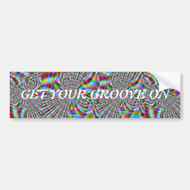 Fractal 74, Get Your Groove On, Bumper Sticker (Front)