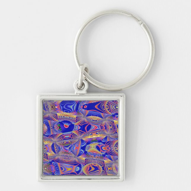 Fractal Abstract 061012a Keychain (Front)