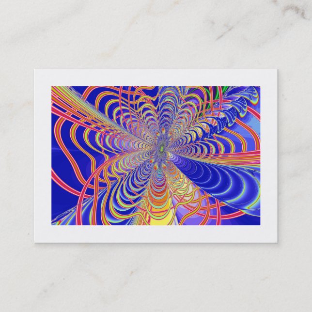 Fractal Abstract 061012d (Bordered) Business Card (Front)