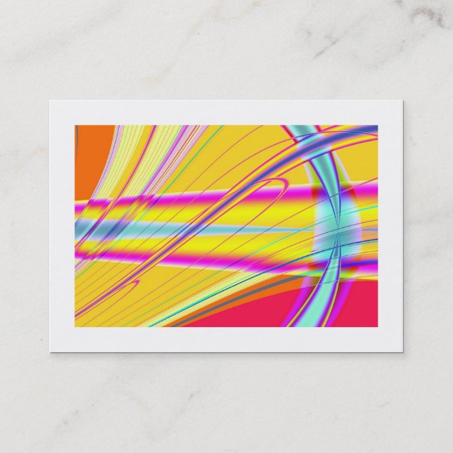 Fractal Abstract 061012e (Bordered) Business Card (Front)