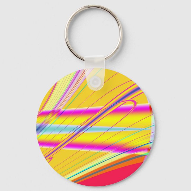 Fractal Abstract 061012e Keychain (Front)
