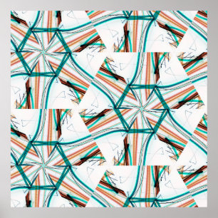 Fractal abstract background. Digital effects. Fest Poster