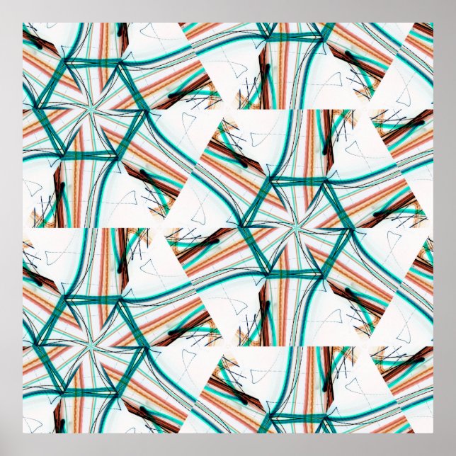 Fractal abstract background. Digital effects. Fest Poster (Front)