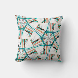 Fractal abstract background. Digital effects. Fest Throw Pillow