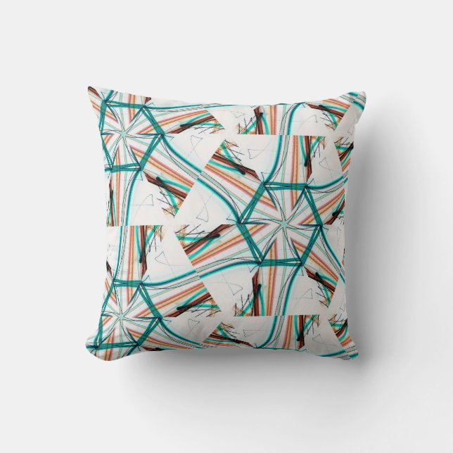 Fractal abstract background. Digital effects. Fest Throw Pillow (Front)