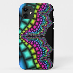 Fractal Abstract Colourful Fantasy Computer graphi iPhone 11 Case