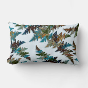 Fractal Arctic Camouflage Lumbar Pillow