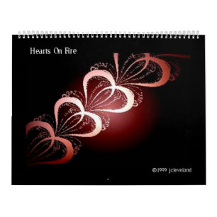 Fractal Art Abstract Design Colourful Calendar