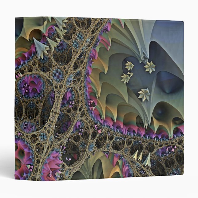 Fractal ART FLORAL WORLD Binder (Front/Spine)