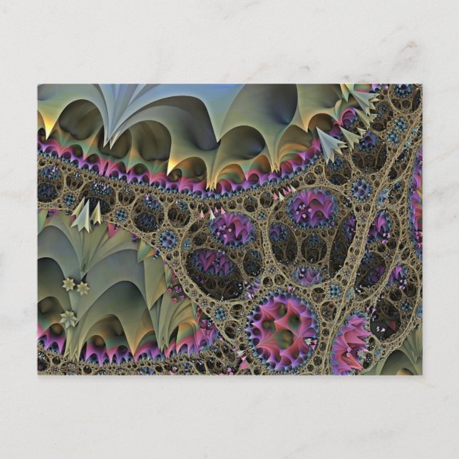 Fractal ART FLORAL WORLD Postcard (Front)