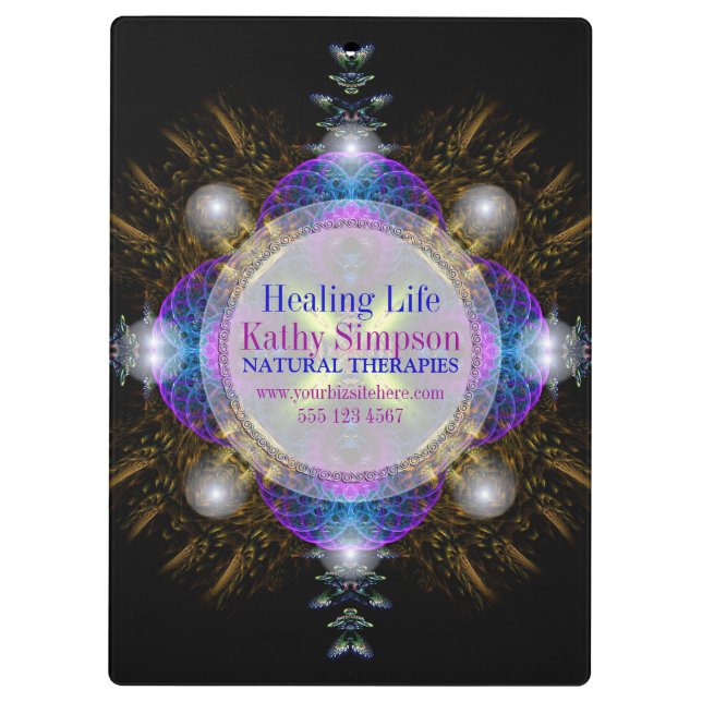 Fractal Art Healing Life Business Clipboard (Back)