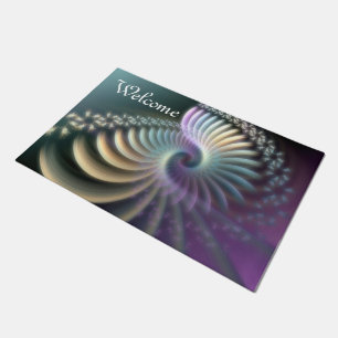 Fractal Art - SOFT ENERGY SPIRAL + your ideas Doormat