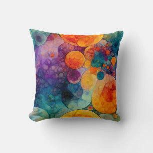 Fractal Art Solar Drift Throw Pillow