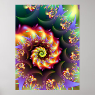 Fractal Art Spiral Poster