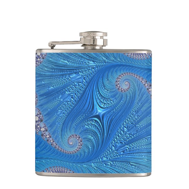Fractal Artwork Hip Flask (Front)