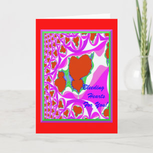 Fractal Bleeding Hearts Greeting Card