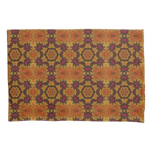 Fractal Bloom in Autumn Hues  Pillowcase (Front)