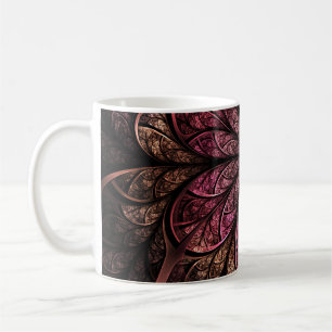 Fractal Bloom: Pink and Gold Fusion Coffee Mug