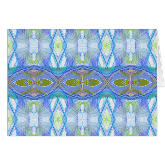 fractal blue ethnic pattern. (Front Horizontal)