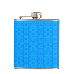Fractal Blue Hip Flask