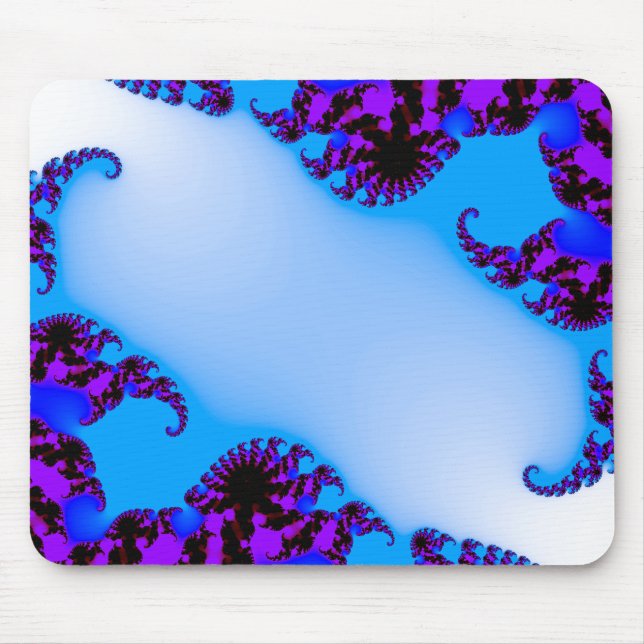Fractal blue mouse pad (Front)