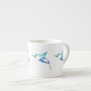 Fractal - Bluebird in Flight Espresso Cup